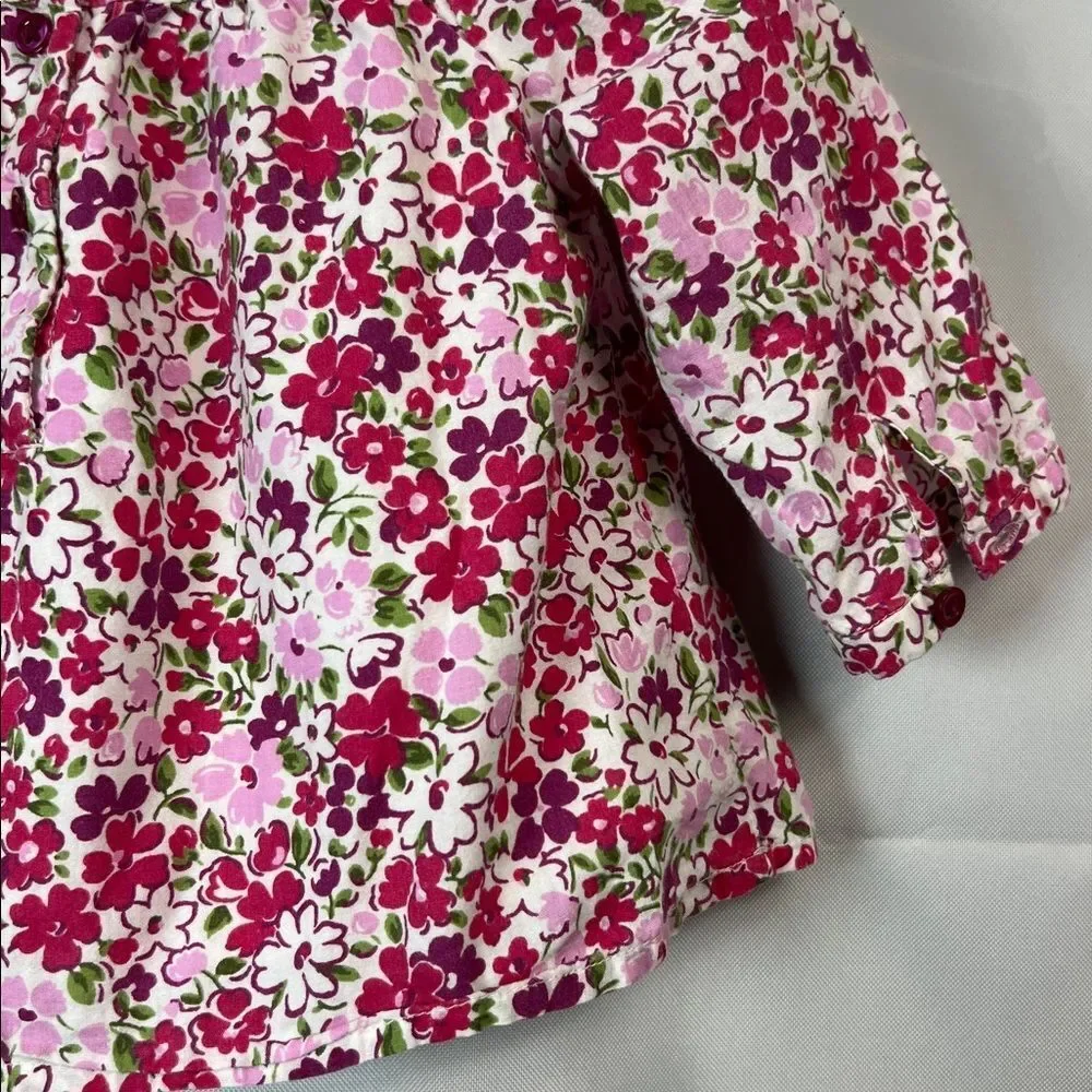 GAP Baby Floral peasant tunic dress long sleeves size 3-6 months